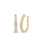 Radiant Glow Baguette Diamond Hoop Earrings - Splendid Jewellery