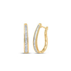 Radiant Glow Baguette Diamond Hoop Earrings - Splendid Jewellery