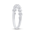Radiant Glow Diamond Band | 10kt White Gold Womens Round Diamond Band Ring 1/6 Cttw Side View from Splendid Jewellery