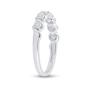 Radiant Glow Diamond Band | 10kt White Gold Womens Round Diamond Band Ring 1/6 Cttw - Splendid Jewellery