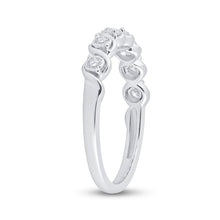 Load image into Gallery viewer, Radiant Glow Diamond Band | 10kt White Gold Womens Round Diamond Band Ring 1/6 Cttw - Splendid Jewellery