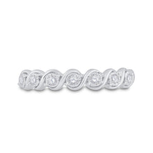 Load image into Gallery viewer, Radiant Glow Diamond Band | 10kt White Gold Womens Round Diamond Band Ring 1/6 Cttw - Splendid Jewellery
