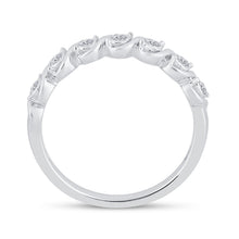 Load image into Gallery viewer, Radiant Glow Diamond Band | 10kt White Gold Womens Round Diamond Band Ring 1/6 Cttw - Splendid Jewellery