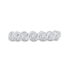 Radiant Glow Diamond Band | 10kt White Gold Womens Round Diamond Band Ring 1/6 Cttw Front View from Splendid Jewellery