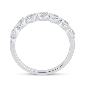 Radiant Glow Diamond Band | 10kt White Gold Womens Round Diamond Band Ring 1/6 Cttw - Splendid Jewellery