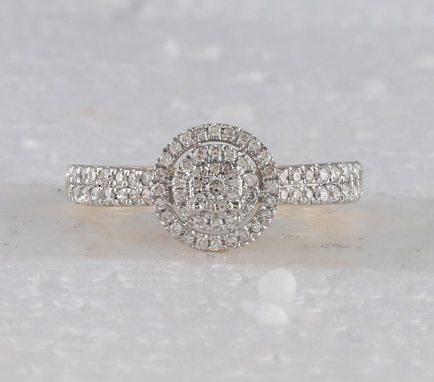 Radiant Glow Diamond Cluster Ring - Splendid Jewellery