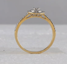 Load image into Gallery viewer, Radiant Glow Diamond Cluster Ring product Side View 2 from Splendid Jewellery