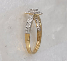 Load image into Gallery viewer, Radiant Glow Diamond Cluster Ring product Side View from Splendid Jewellery