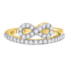 Radiant Glow Diamond Woven Infinity Band Ring Front View from Splendid Jewellery