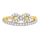 Radiant Glow Diamond Woven Infinity Band Ring - Splendid Jewellery