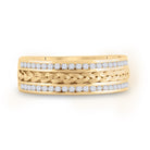 Radiant Gold and Diamond Braided Wedding Band - Timeless Elegance - Splendid Jewellery