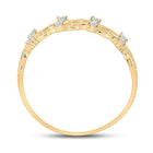 Radiant Gold and Diamond Curl Band Ring - A Dazzling Statement Piece product Side View from Splendid Jewellery