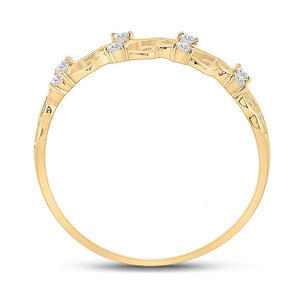 Radiant Gold and Diamond Curl Band Ring - A Dazzling Statement Piece - Splendid Jewellery