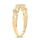 Radiant Gold and Diamond Curl Band Ring - A Dazzling Statement Piece - Splendid Jewellery