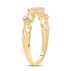 Radiant Gold and Diamond Curl Band Ring - A Dazzling Statement Piece product Side View 2 from Splendid Jewellery