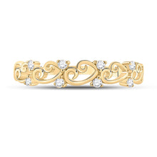 Load image into Gallery viewer, Radiant Gold and Diamond Curl Band Ring - A Dazzling Statement Piece product Top View from Splendid Jewellery