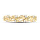 Radiant Gold and Diamond Curl Band Ring - A Dazzling Statement Piece product Top View from Splendid Jewellery