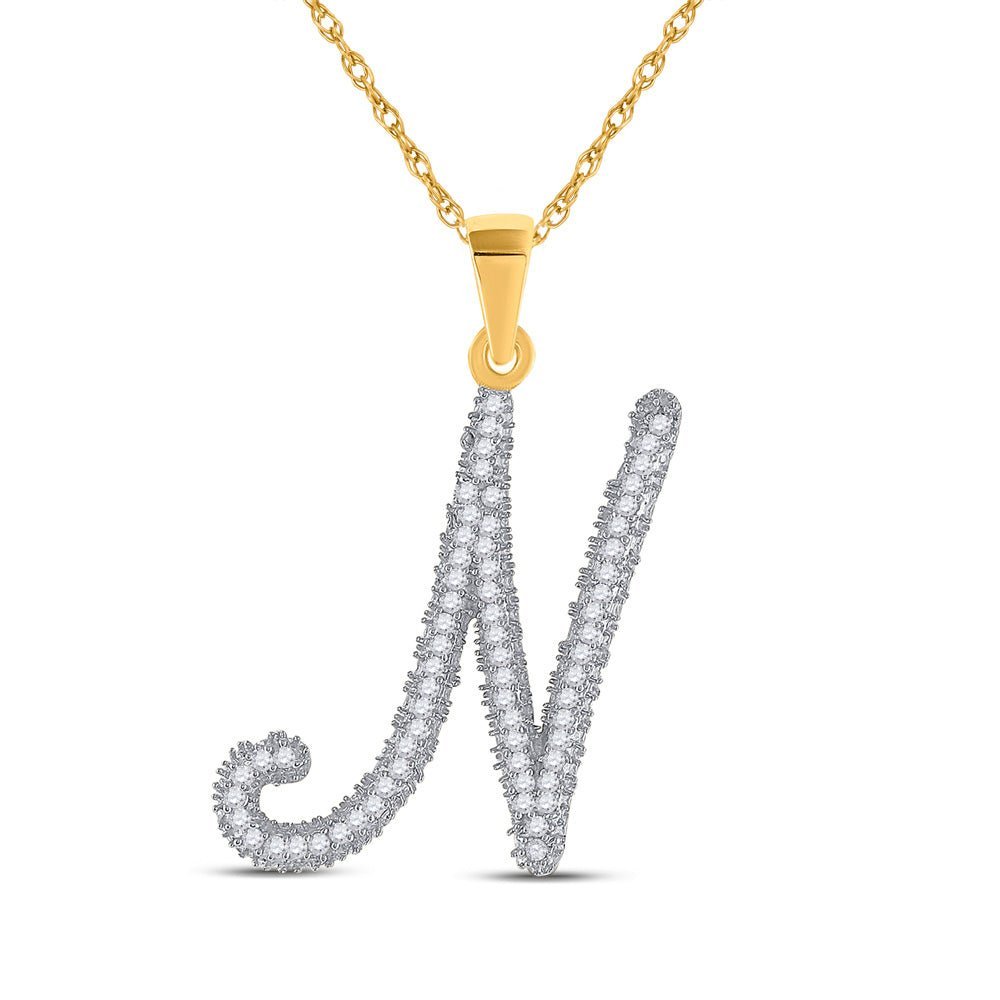 Radiant Gold and Diamond Initial Pendant - A Captivating Symbol of Elegance - Splendid Jewellery