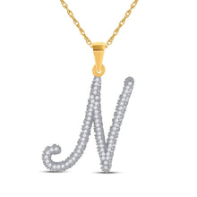 Load image into Gallery viewer, Radiant Gold and Diamond Initial Pendant - A Captivating Symbol of Elegance - Splendid Jewellery