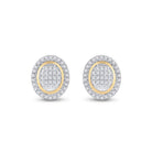 Radiant Gold and Diamond Oval Earrings: A Captivating Treasure - Splendid Jewellery
