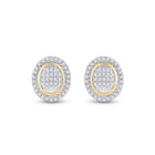 Radiant Gold and Diamond Oval Earrings: A Captivating Treasure - Splendid Jewellery