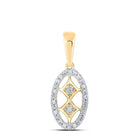 Radiant Gold and Diamond Oval Pendant - A Timeless Piece of Elegance - Splendid Jewellery