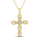 Radiant Gold and Diamond Twist Cross Pendant - Splendid Jewellery