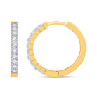 Radiant Gold and Sparkling Diamond Hoop Earrings - Splendid Jewellery