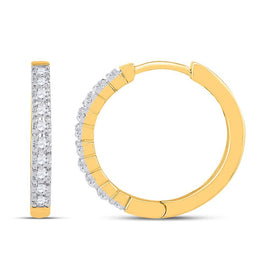 Radiant Gold and Sparkling Diamond Hoop Earrings - Splendid Jewellery