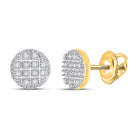 Radiant Gold Cluster Diamond Earrings for Men - Splendid Jewellery
