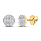 Radiant Gold Cluster Diamond Earrings for Men - Splendid Jewellery