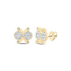 Radiant Gold Diamond Cluster Earrings - Splendid Jewellery