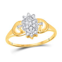 Load image into Gallery viewer, Radiant Gold Diamond Cluster Ring: A Mesmerizing Display of Brilliance - Splendid Jewellery
