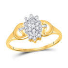 Radiant Gold Diamond Cluster Ring: A Mesmerizing Display of Brilliance - Splendid Jewellery