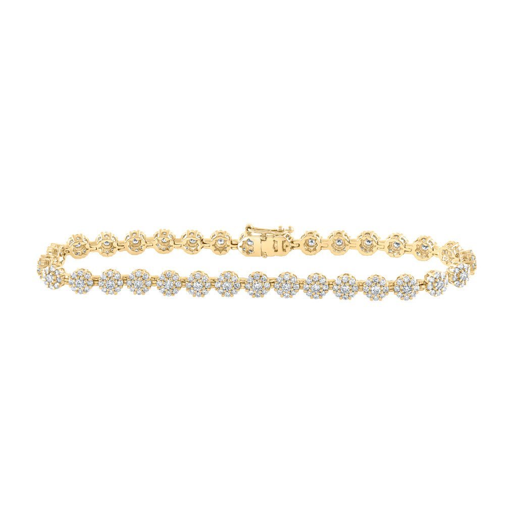 Radiant Gold Diamond Fashion Bracelet - 2 - 7/8 Ct.t.w. - Splendid Jewellery