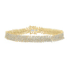Radiant Gold Diamond Fashion Bracelet - 7.15 Ct.t.w. - Splendid Jewellery