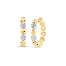 Load image into Gallery viewer, Radiant Gold Diamond Hoop Earrings: A Timeless Treasure - Splendid Jewellery