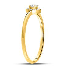 Load image into Gallery viewer, Radiant Gold Diamond Stacking Band: 10kt Yellow Gold Womens Round Diamond Solitaire Stackable Band Ring 1/5 Cttw - Splendid Jewellery
