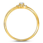 Radiant Gold Diamond Stacking Band: 10kt Yellow Gold Womens Round Diamond Solitaire Stackable Band Ring 1/5 Cttw product Side View from Splendid Jewellery