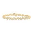Radiant Heart Diamond Fashion Bracelet in 10kt Yellow Gold - 1 Cttw - Splendid Jewellery