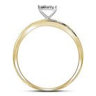 Radiant Love: 10k Yellow Gold Diamond Matching Wedding Ring Set 1/5 Cttw - Splendid Jewellery