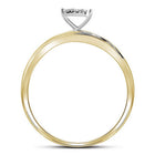 Radiant Love: 10k Yellow Gold Diamond Matching Wedding Ring Set 1/5 Cttw - Splendid Jewellery