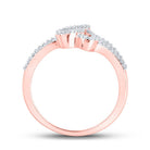 Radiant Love: 10kt Rose Gold Baguette Diamond Heart Ring - Splendid Jewellery