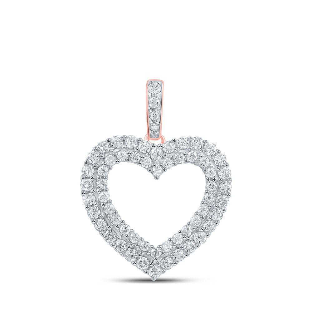 Radiant Love 10kt Rose Gold Diamond Heart Pendant - Splendid Jewellery
