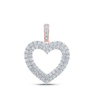 Radiant Love 10kt Rose Gold Diamond Heart Pendant - Splendid Jewellery
