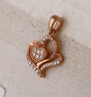 Radiant Love: 10kt Rose Gold Diamond Heart Pendant - Splendid Jewellery