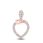 Radiant Love: 10kt Rose Gold Diamond Heart Pendant - Splendid Jewellery