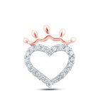 Radiant Love: 10kt Rose Gold Diamond Heart Pendant - Splendid Jewellery