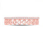 Radiant Love | 10kt Rose Gold Heart - Shaped Diamond Band Ring 1/6 Cttw - Splendid Jewellery