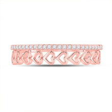 Load image into Gallery viewer, Radiant Love | 10kt Rose Gold Heart - Shaped Diamond Band Ring 1/6 Cttw - Splendid Jewellery